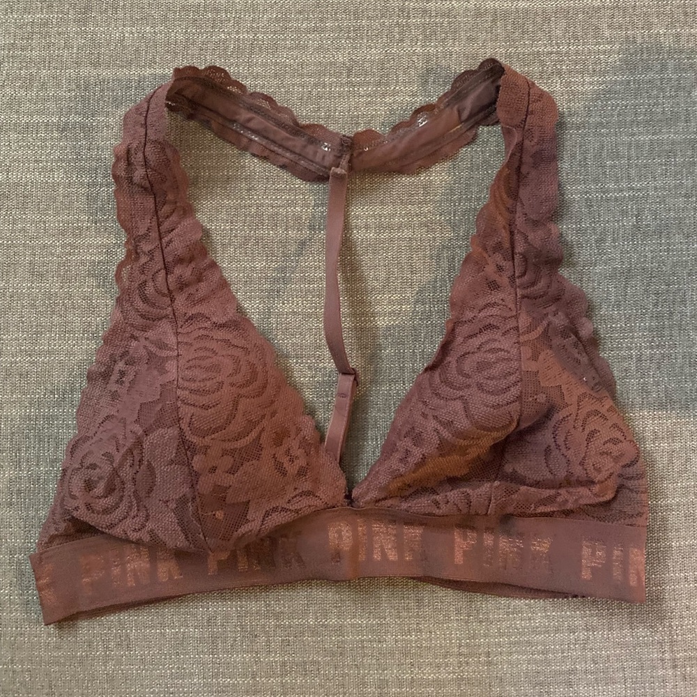 VS Pink lace bralette size medium. Purple/mauve color